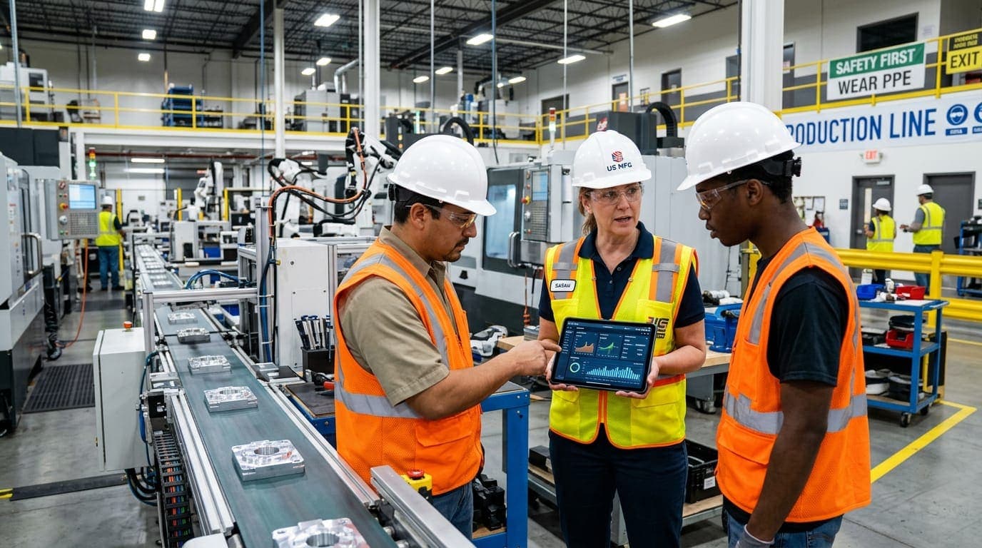 Manufacturing team on the production floor